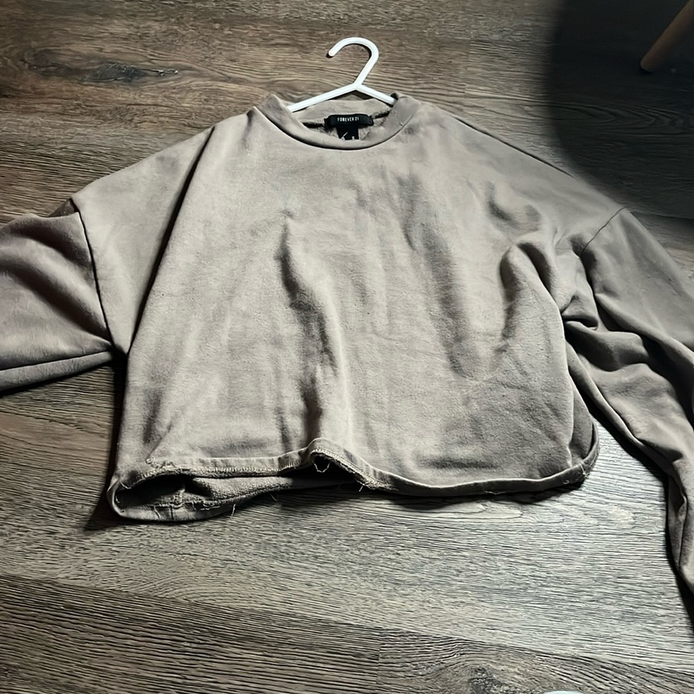 Brown cropped long sleeve
